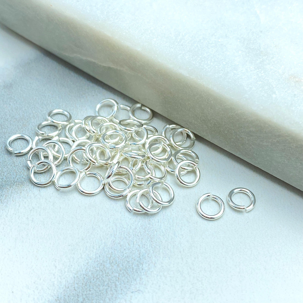 18k Silver Filled 3mm, 4mm or 5mm Open Jumping Ring, Round Ring Connectors, Jump Ring, 5, 12 or 25 Pieces Wholesale Jewelry Making Supplies