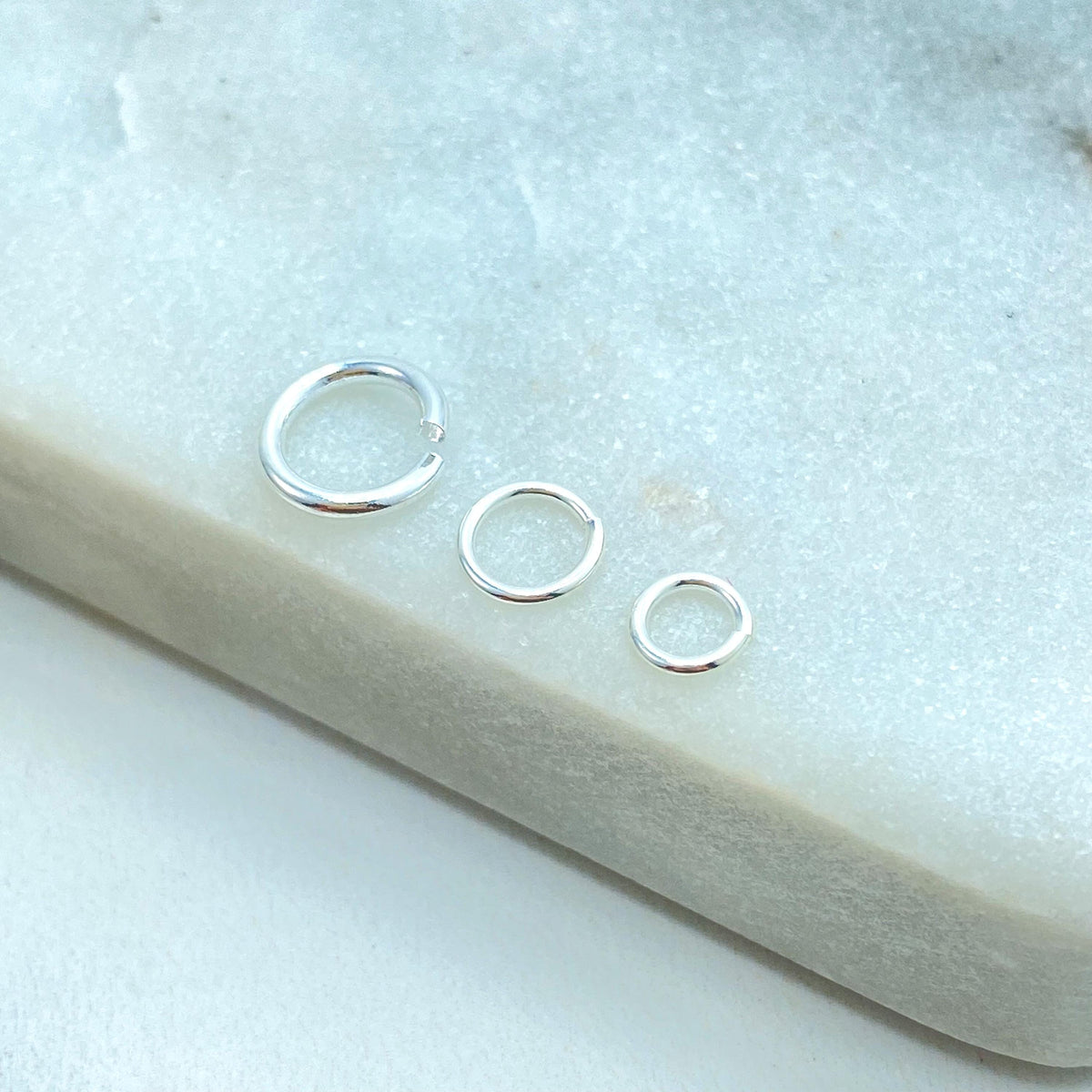 18k Silver Filled 3mm, 4mm or 5mm Open Jumping Ring, Round Ring Connectors, Jump Ring, 5, 12 or 25 Pieces Wholesale Jewelry Making Supplies