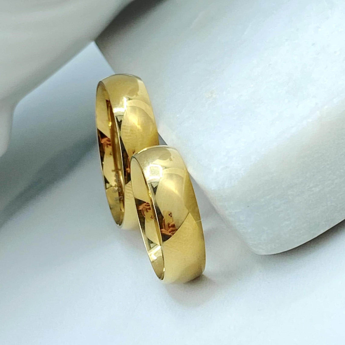 Stainless Steel Wedding Band Ring, Comfort Fit, Rounded Edge, Minimal