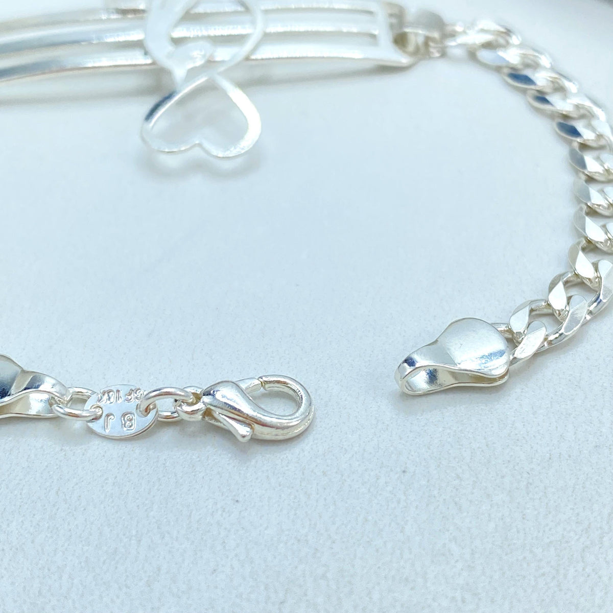 Silver Filled Baby Phat Kitty Bracelet, Curb Link Chain, Y2K Statement Bracelet