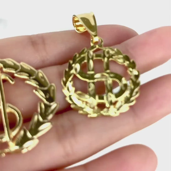 18k Gold Filled Money Coin, Bag Money, Circles Money & Sign of Money of 1.2'' to 1.8'' Charms Pendants, Wholesale Jewelry Making Supplies