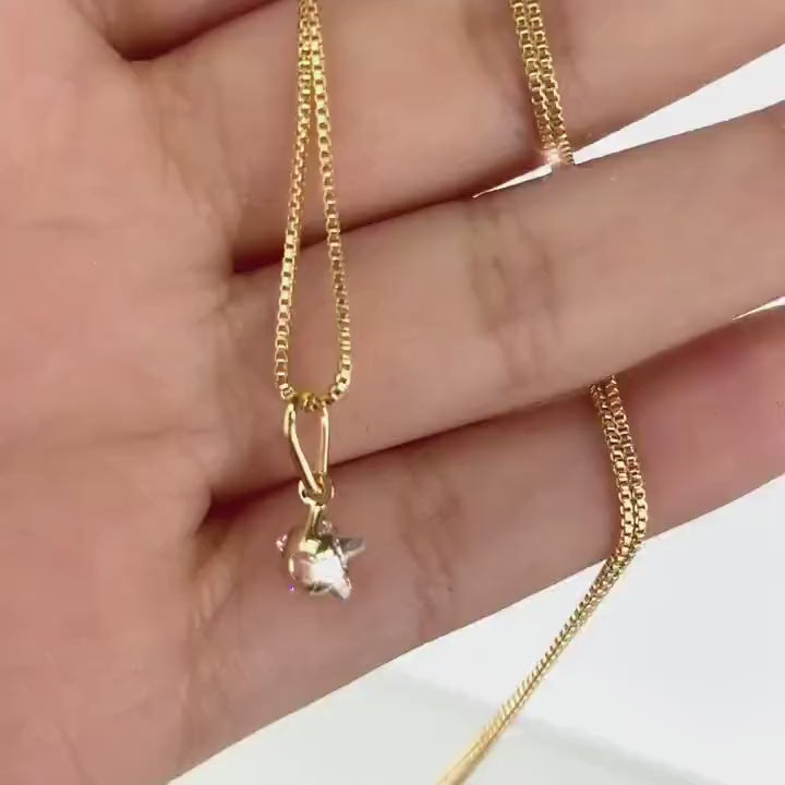 18k Gold Filled 1mm Box Chain with Pettie Clear Cubic Zirconia Star Shape Design Charm & Earrings Set, Wholesale Jewelry Making Supplies