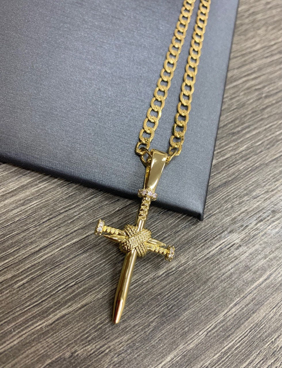 18k Gold Filled Fancy Cubic Zirconia Cross Charms Wholesale Jewelry Supplies