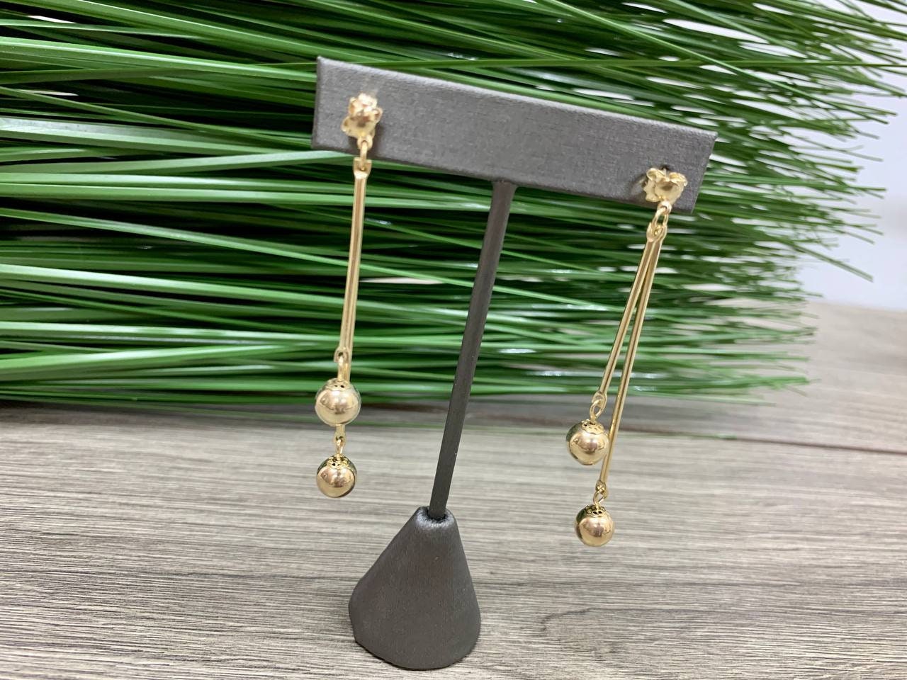 18k Gold Filled Fancy Ball Knots Handing Drop Earring Wholesale Jewelry Supplies