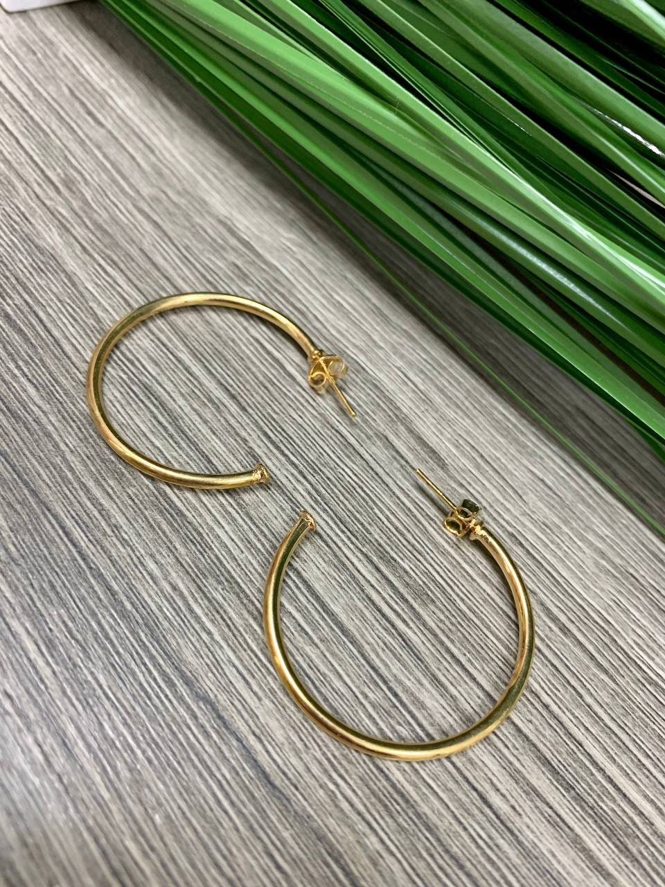 18k Gold Filled Fancy Circle Barbell C Earrings Wholesale Jewelry Supplies