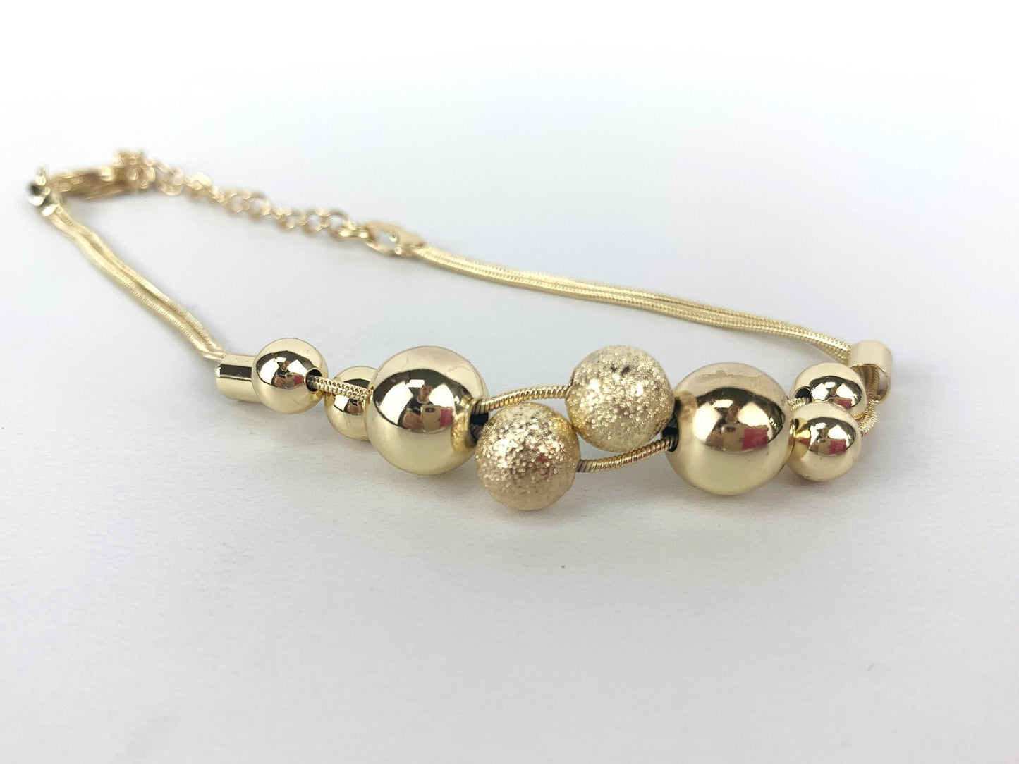 18k Gold Filled 8 Balls, and extender Bracelet Wholesale Jewelry Supplies
