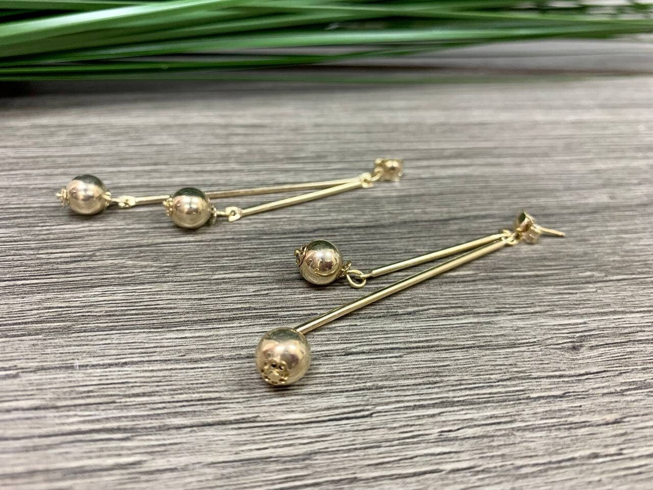 18k Gold Filled Fancy Ball Knots Handing Drop Earring Wholesale Jewelry Supplies