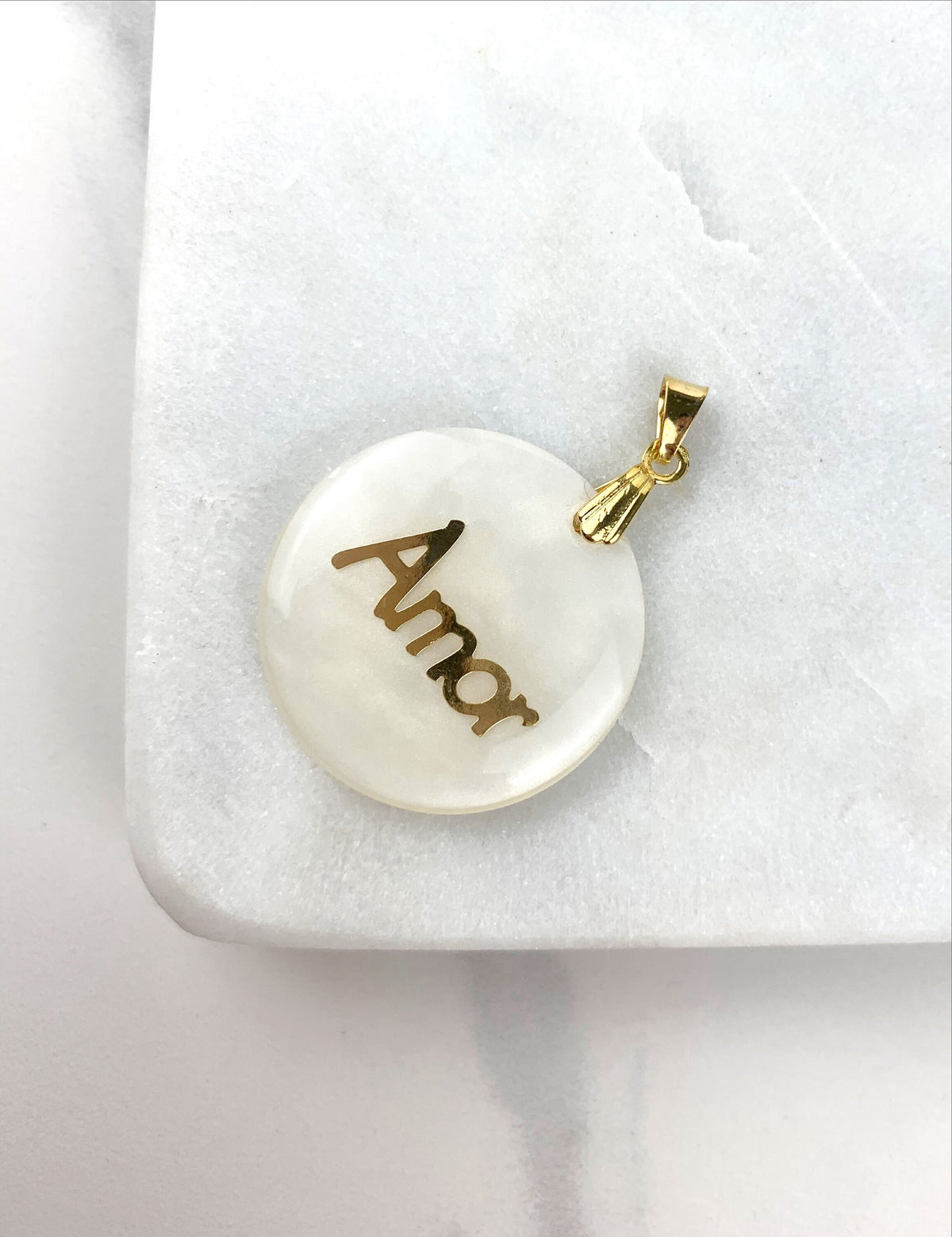 18k Gold Filled Fancy  Love Amor Pendant Wholesale Jewelry Supplies