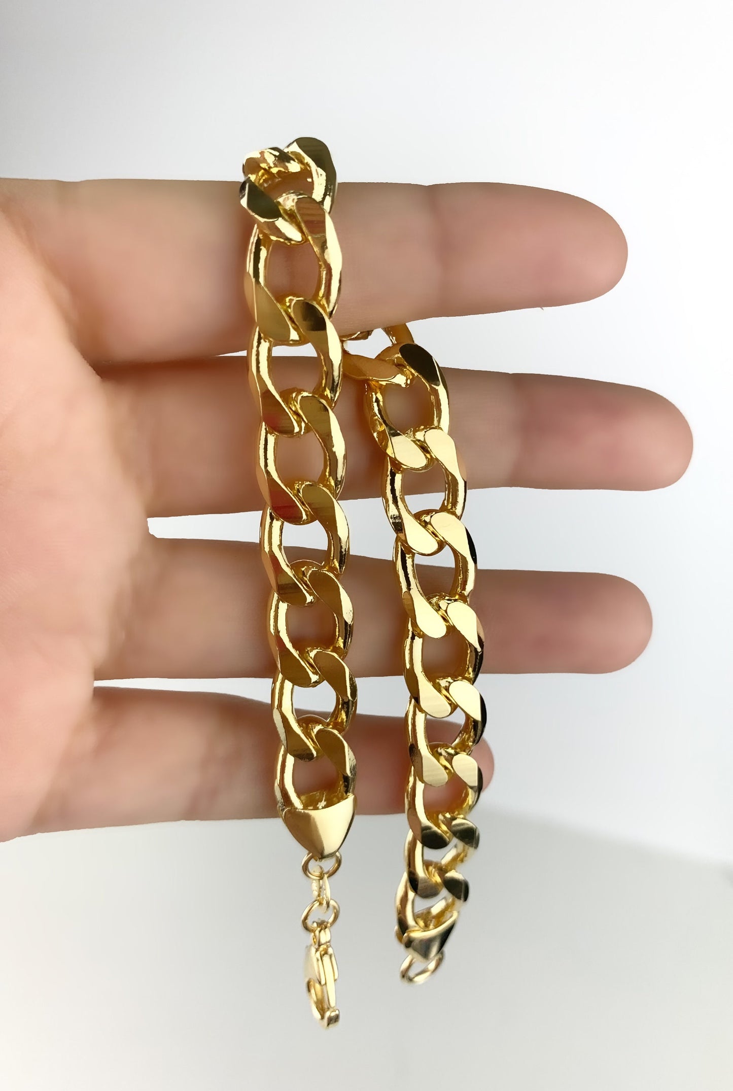 18k Gold Filled For Men Cuban Link Bracelet Wholesale Jewelry Supplies