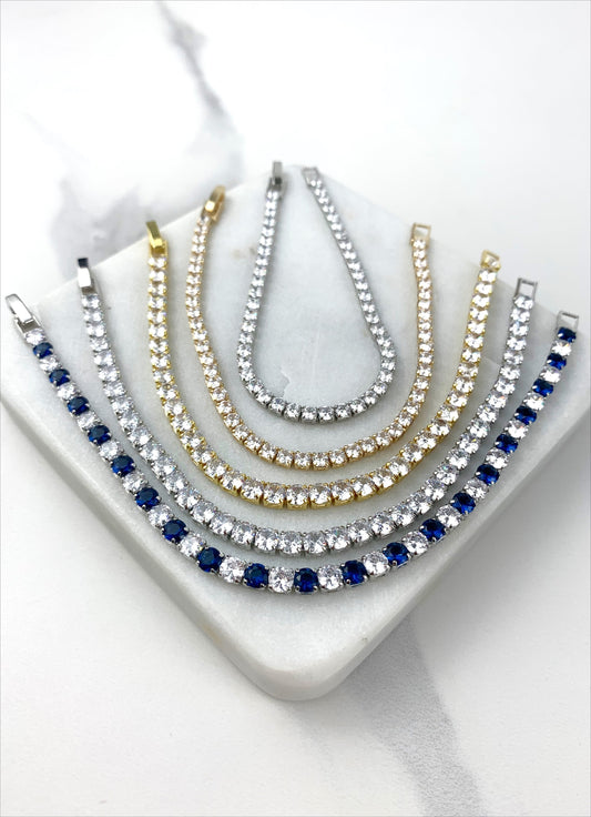 18k Gold Filled Women Elegant Diamond with CZ Cubic Zirconia Bracelets Wholesale Jewelry Supplies