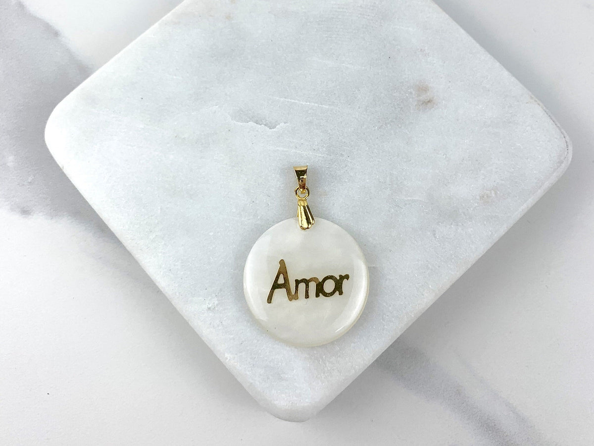18k Gold Filled Fancy  Love Amor Pendant Wholesale Jewelry Supplies