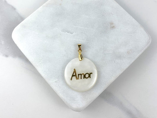 18k Gold Filled Fancy  Love Amor Pendant Wholesale Jewelry Supplies