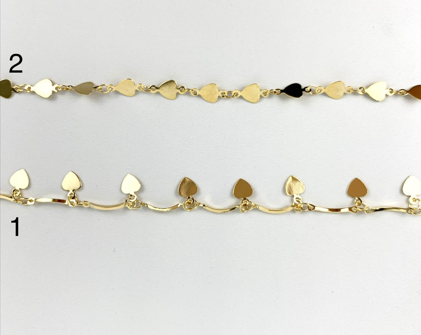 18k Gold Filled, Fancy Hearts Linked Choker Wholesale Jewelry Supplies