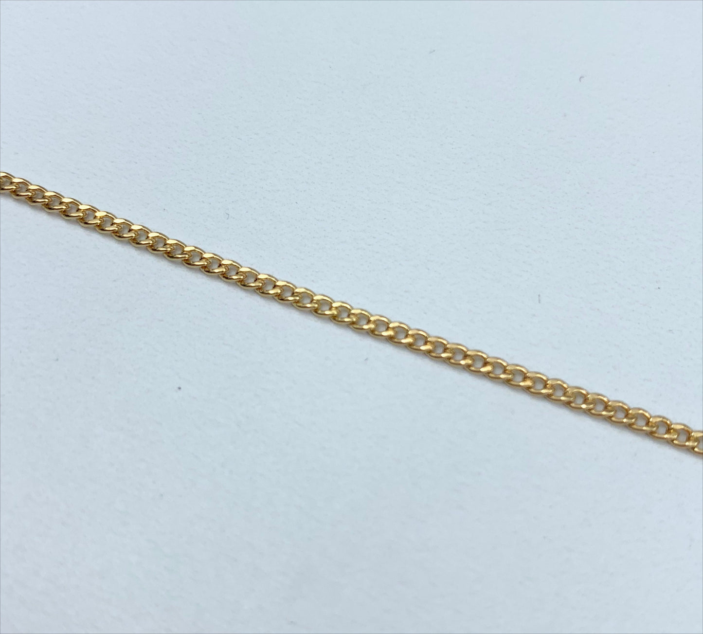 18k Gold Filled 2mm Cuban Link Chain Key and Balls Charms Anklet Wholesale Jewelry Supplies