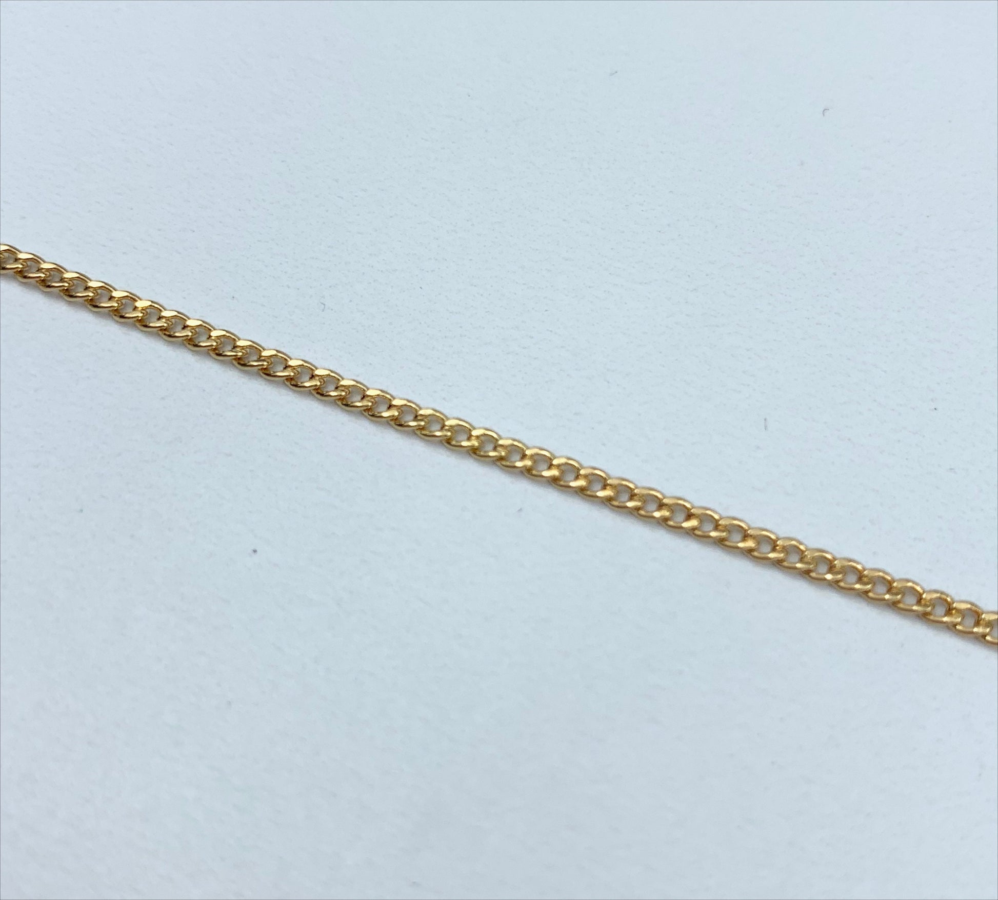 18k Gold Filled 2mm Cuban Link Chain Key and Balls Charms Anklet Wholesale Jewelry Supplies