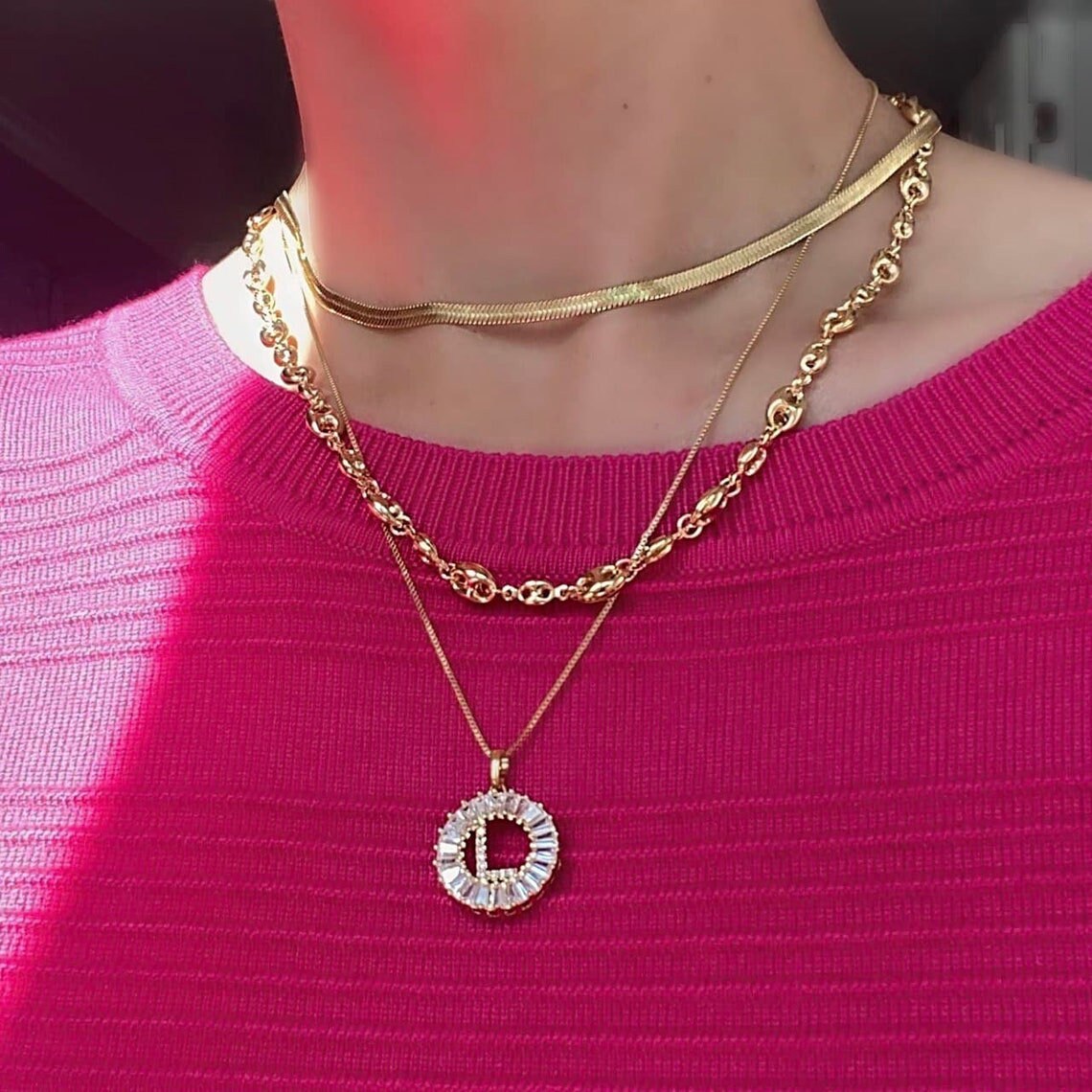THICK SNAKE NECKLACE- 14k Yellow Gold - The Littl A$174.99 A$204.99 14k  Yellow Gold Chokers Designer Faves