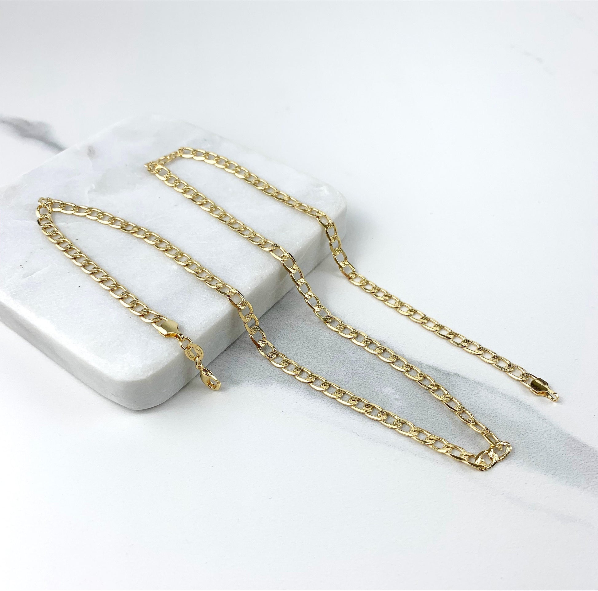 4 Mm Chain Link,necklace,gold Chain,jewelry Making Chain,wholesale