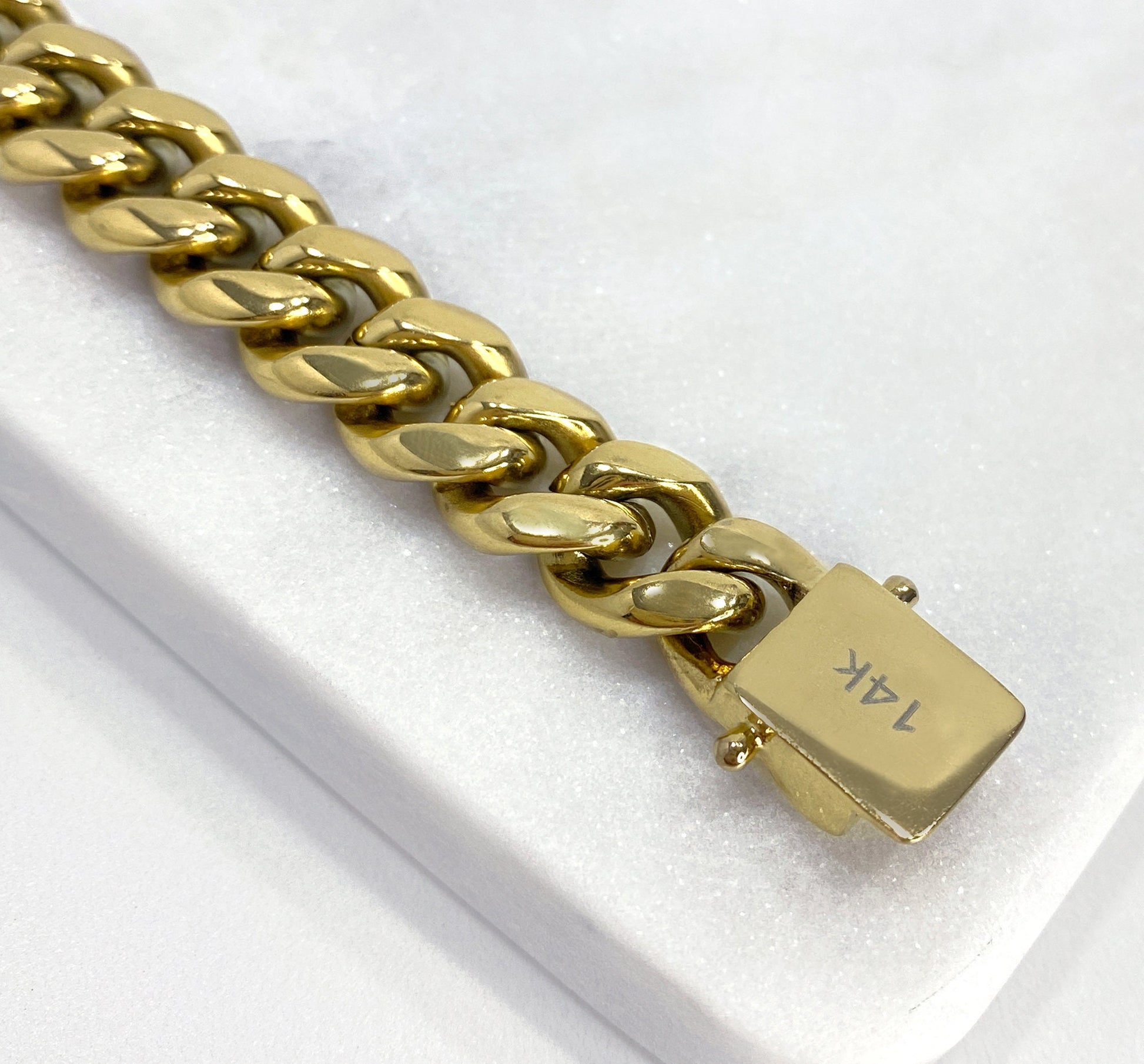 Double Link Bracelet 14K Yellow Gold 7 Length