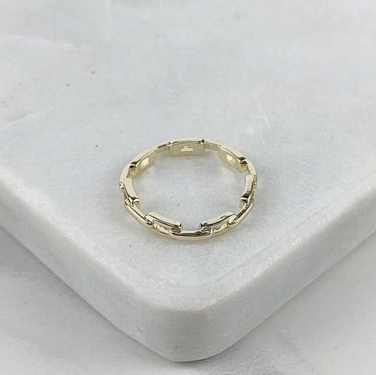18k Gold Filled Paperclip Ring, Gold or Silver, Wholesale Jewelry Supplies