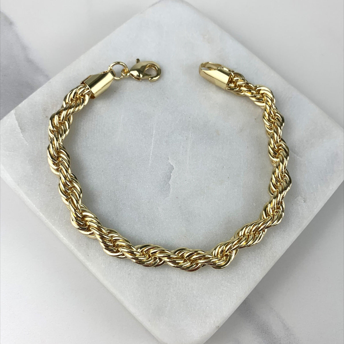 18k Gold Filled 7mm Thickness Rope Link Chain Chokers Wholesale Jewelry Making Supplies
