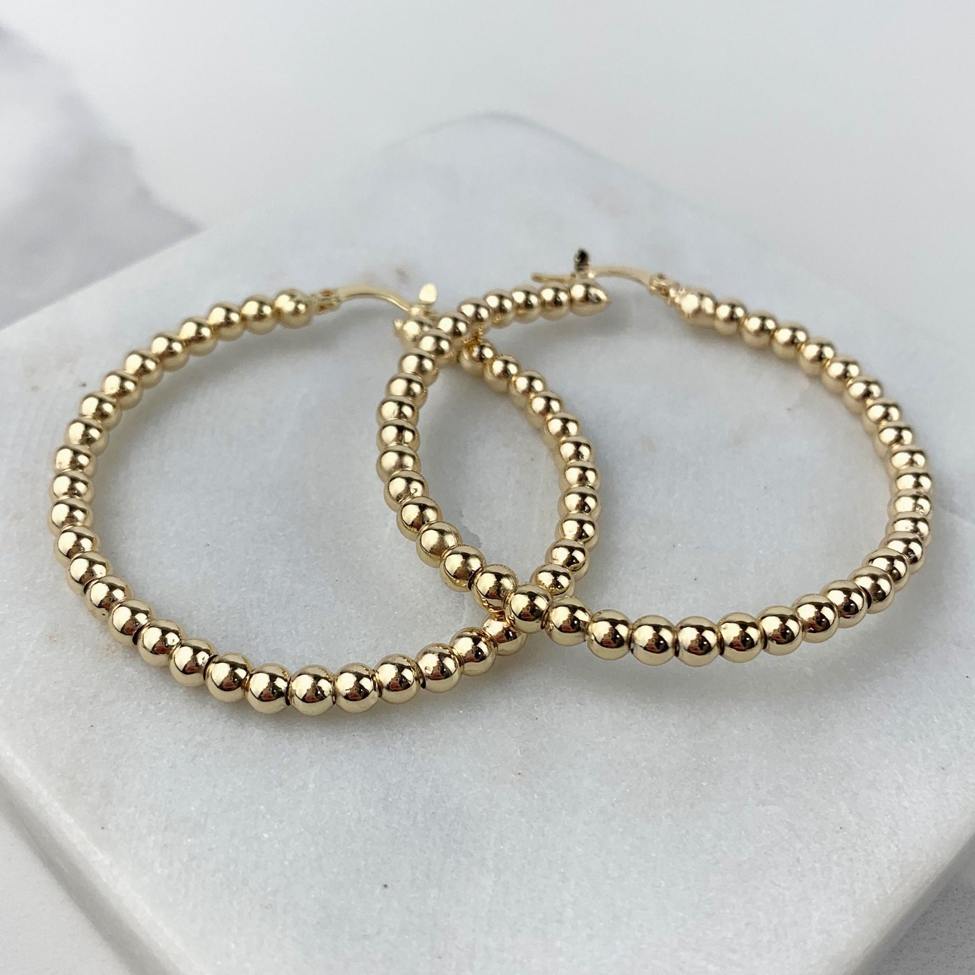 Oubaka 80pcs Beading Hoop Earrings for Jewelry Making,Round Beading Hoop Earrings Bulk Jewelry Making Supplies Jewelry Finding, Gold