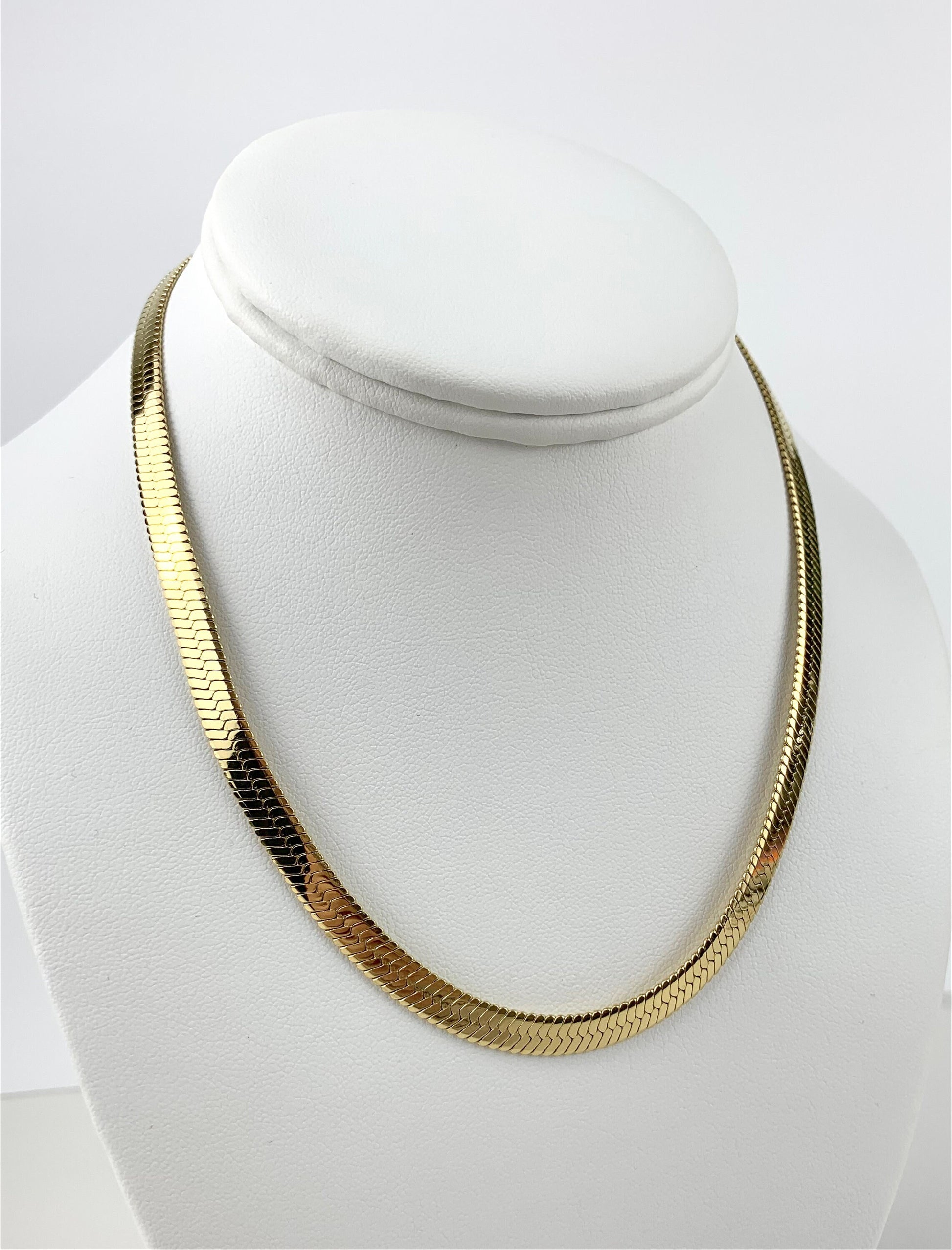 14k Gold Filled Herringbone Snake Chain 6mm Chain, Bracelet or Anklet for Wholesale Jewelry Making Supplies