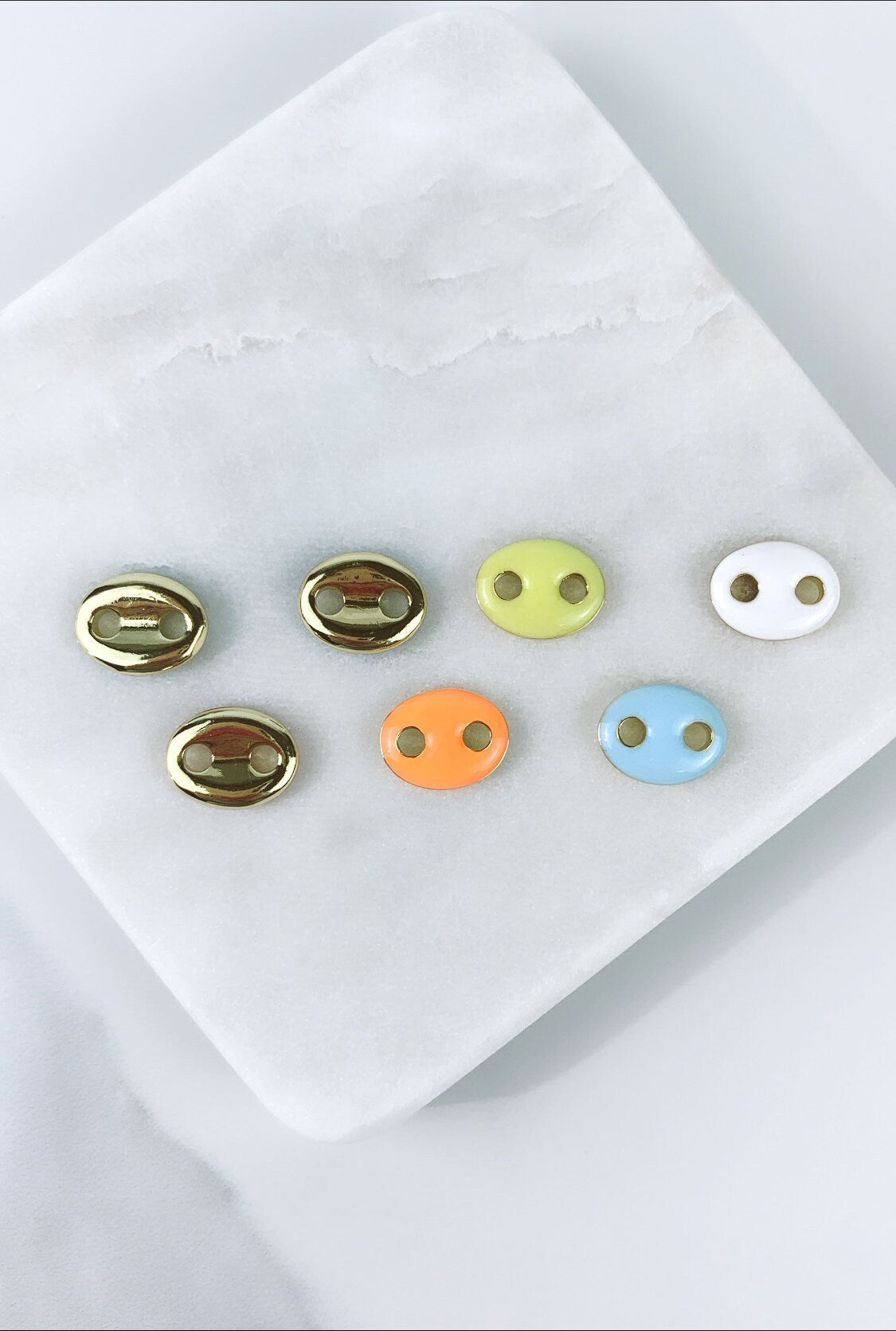 18k Gold Filled Double Face Link Mariner Bead Pendant Wholesale Jewelry Making Supplies