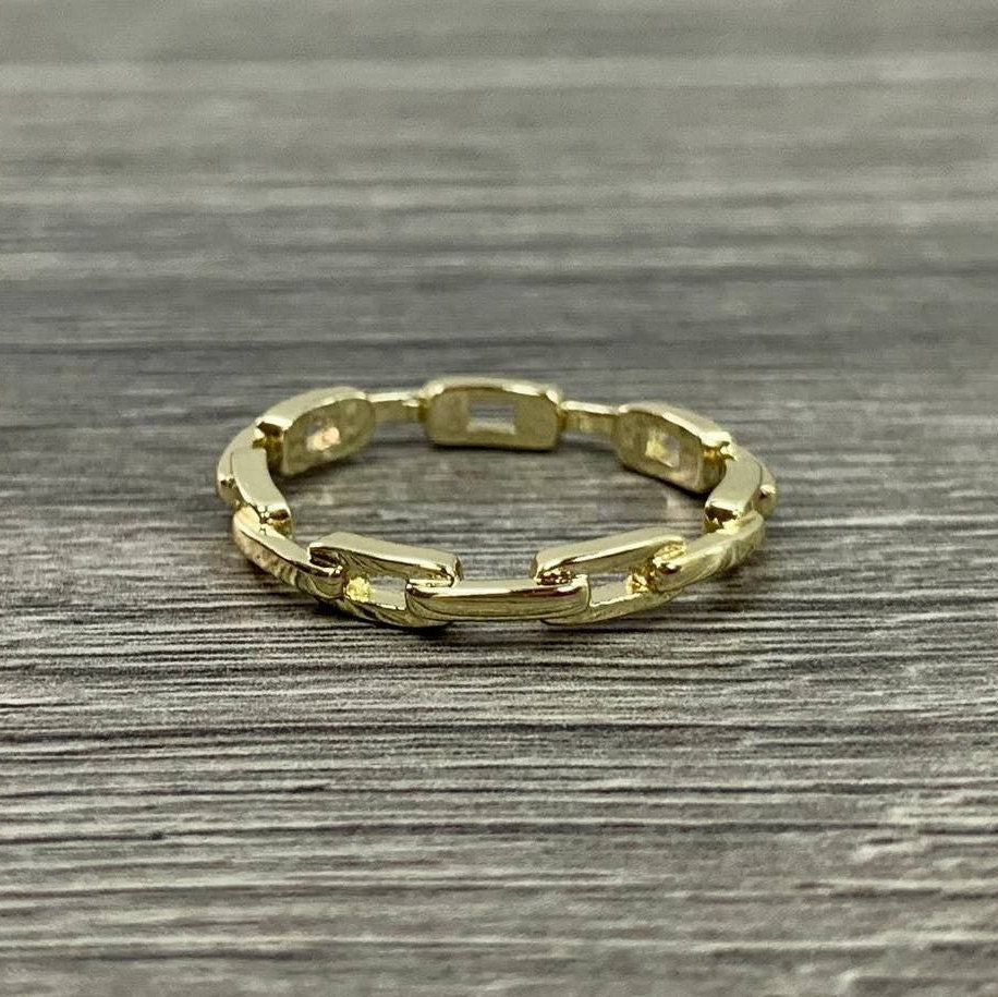 18k Gold Filled Paperclip Ring, Gold or Silver, Wholesale Jewelry Supplies