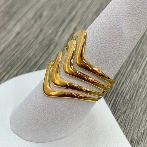 18k Gold Filled Wave Ring Wholesale Jewelry Making Supplies