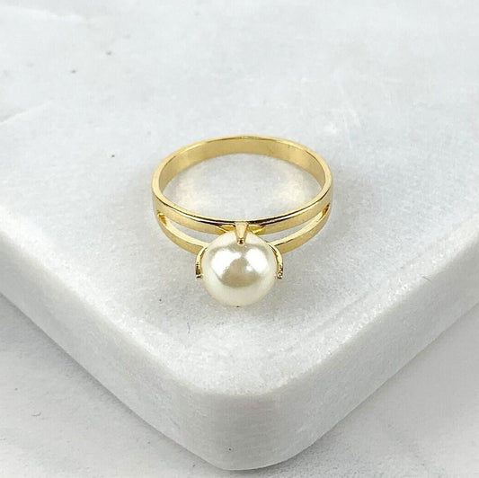 18k Gold Filled Dainty Simulated Pearl Ring Wholesale and Jewelry Supplies