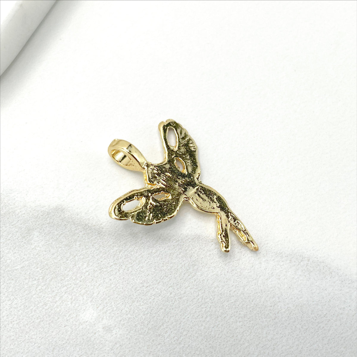 18k Gold Filled, Two Tone Little Fairy Pendant Charms, Wholesale Jewelry Making Supplies