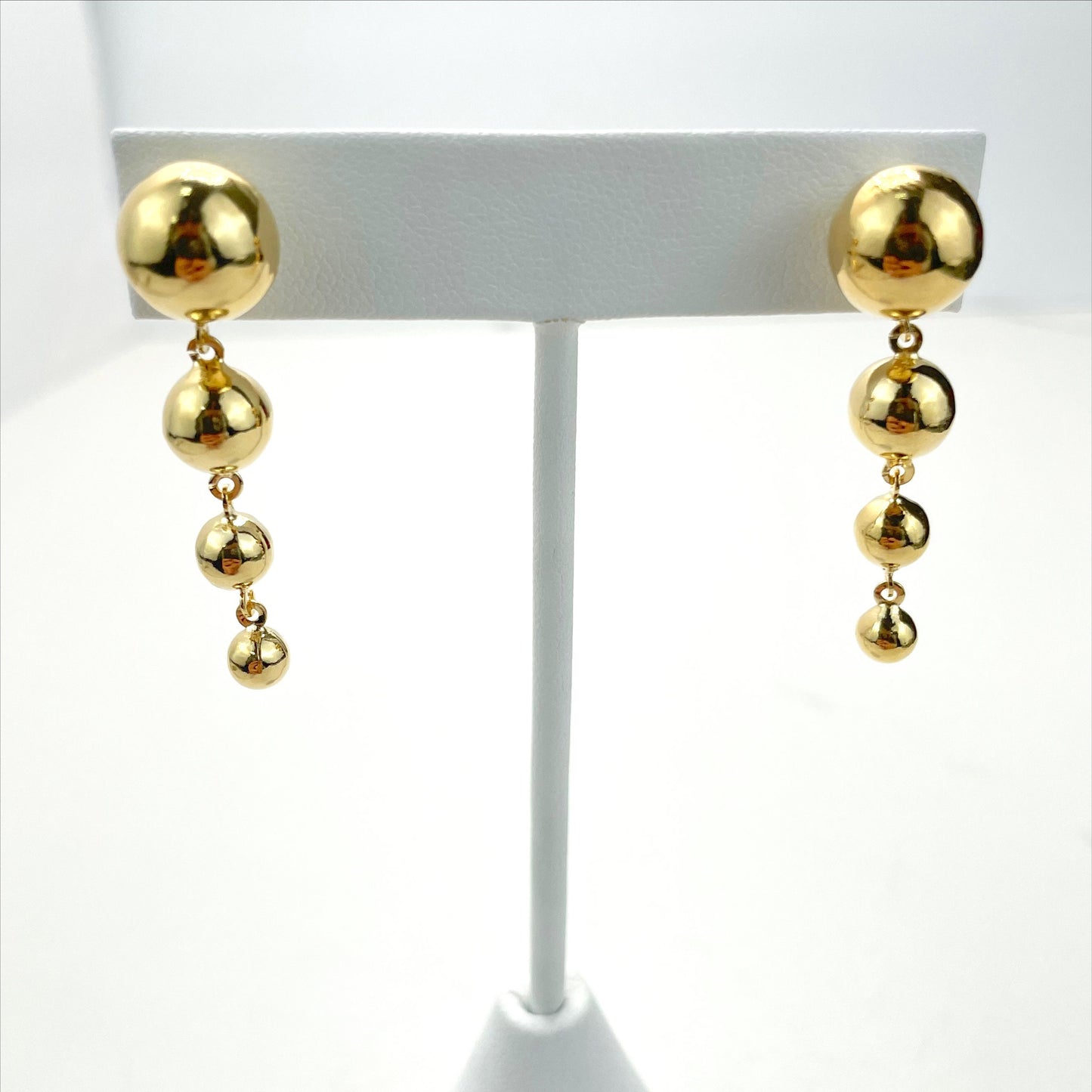 18k Gold Filled Drop Balls Earrings Wholesale Jewelry Making Supplies