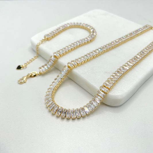18k Gold Filled Choker or Bracelet Featuring High Quality Clear White Cubic Zirconia Wholesale Jewelry Making Supplies
