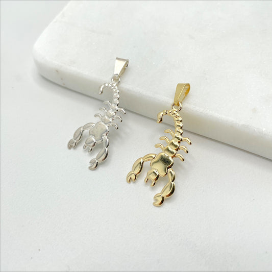 18k Gold Filled or Silver Filled Scorpio Scorpion Pendant Charms Wholesale Jewelry Making Supplies