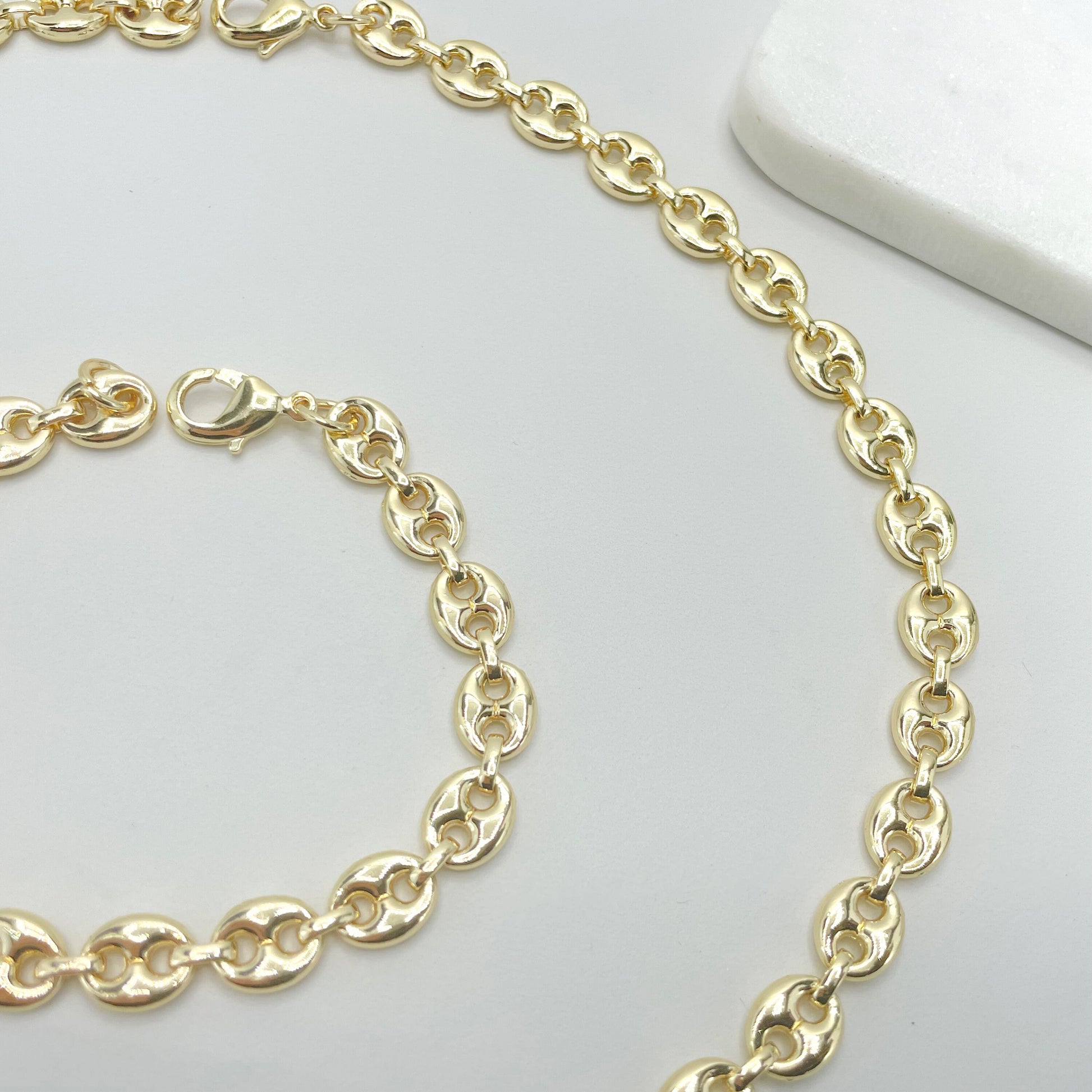 18k Gold Filled 12mm Puffy Mariner Style Link Chain, Necklace or Bracelet, Wholesale Jewelry Making Supplies