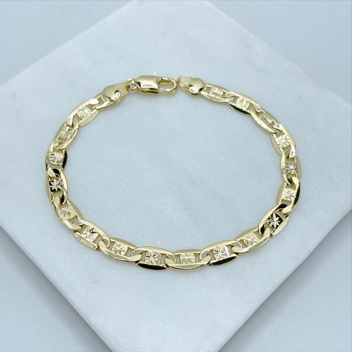 18k Gold Filled 6mm Thickness Mariner Anchor Link Chain Necklaces for Wholesale Jewelry Making Supplies