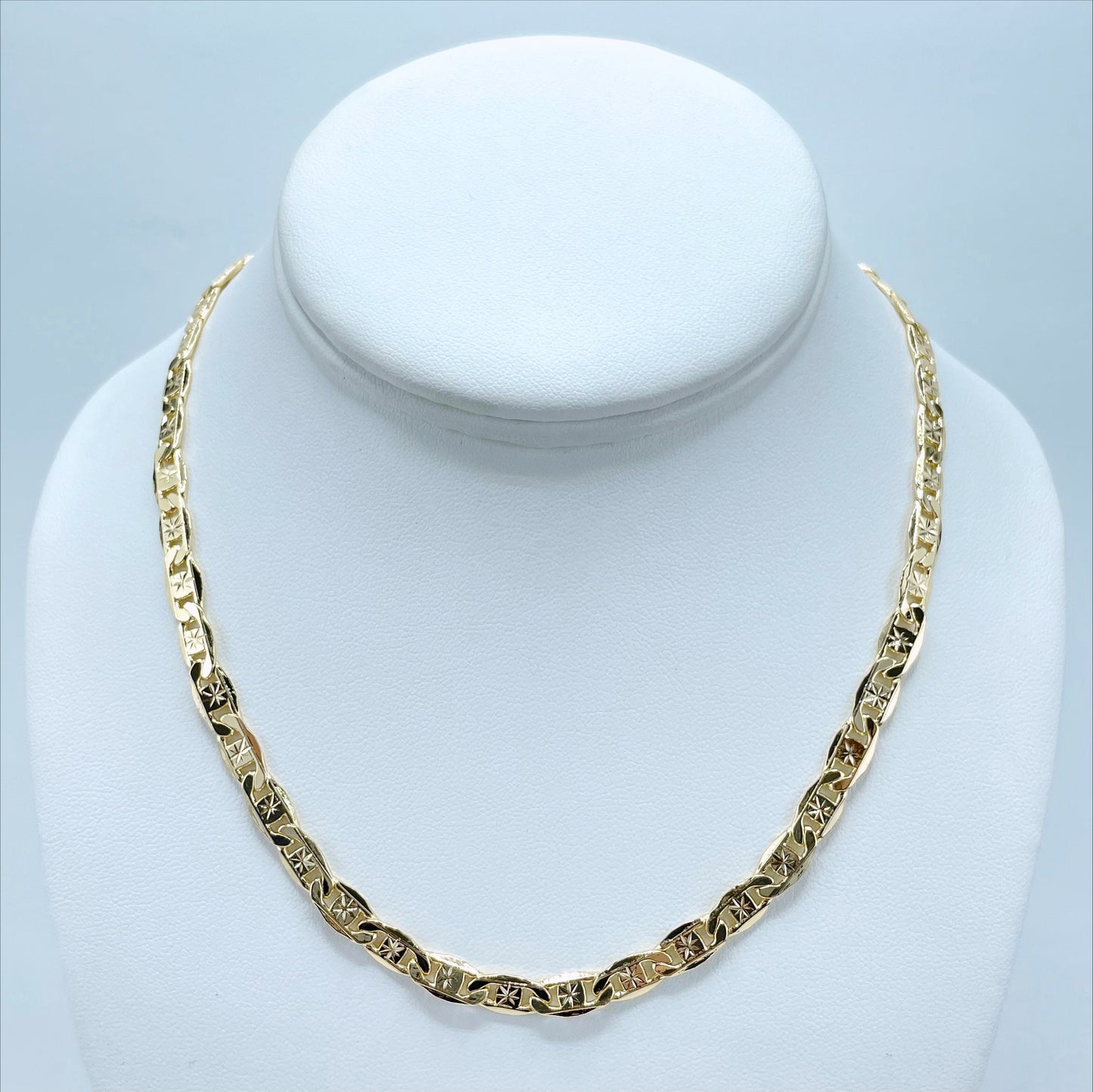 18k Gold Filled 6mm Thickness Mariner Anchor Link Chain Necklaces for Wholesale Jewelry Making Supplies