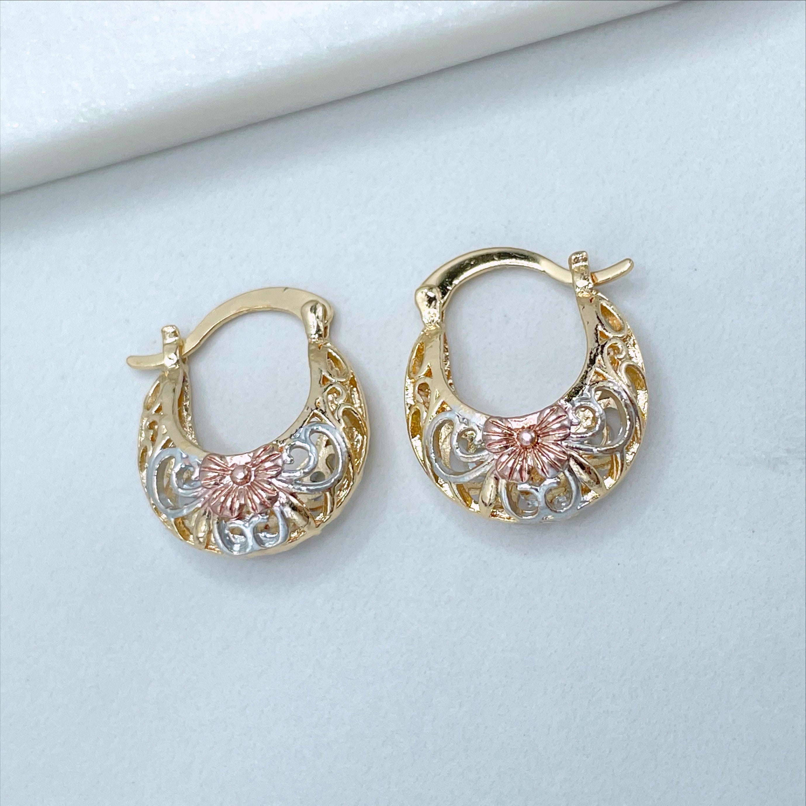 22k Plain Gold Earring JG-1907-3868 – Jewelegance