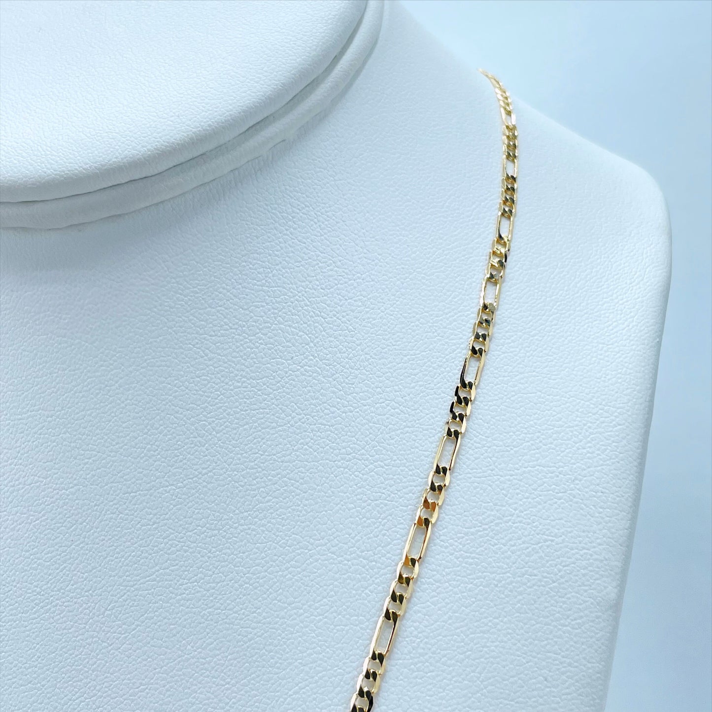 18k Gold Filled 3mm Figaro Link, 24 inches of length, Chains Wholesale and Jewelry Supplies