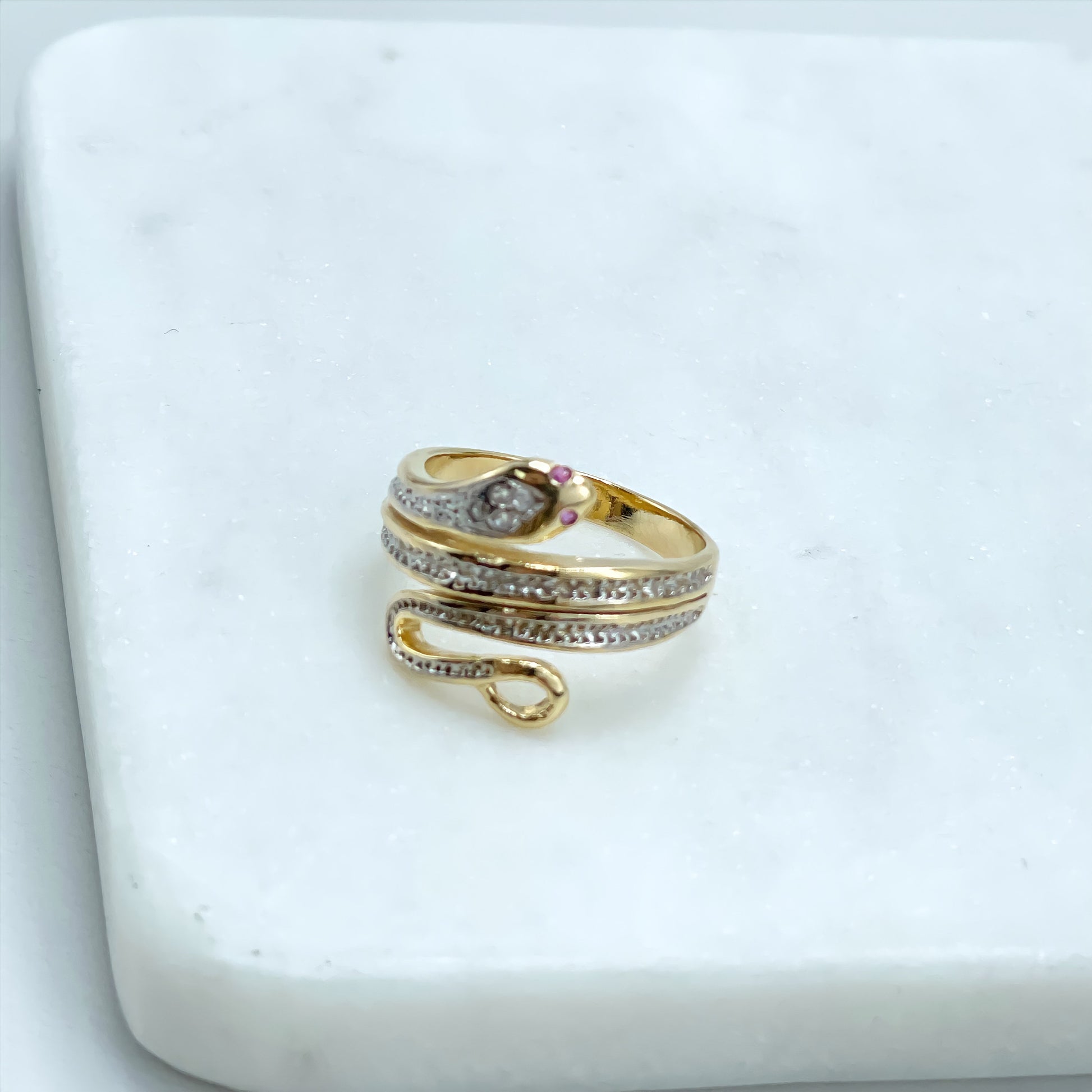 18k Gold Filled With Micro Cubic Zirconia and Silver Filled Sake Ring Wholesale Jewelry Supplies