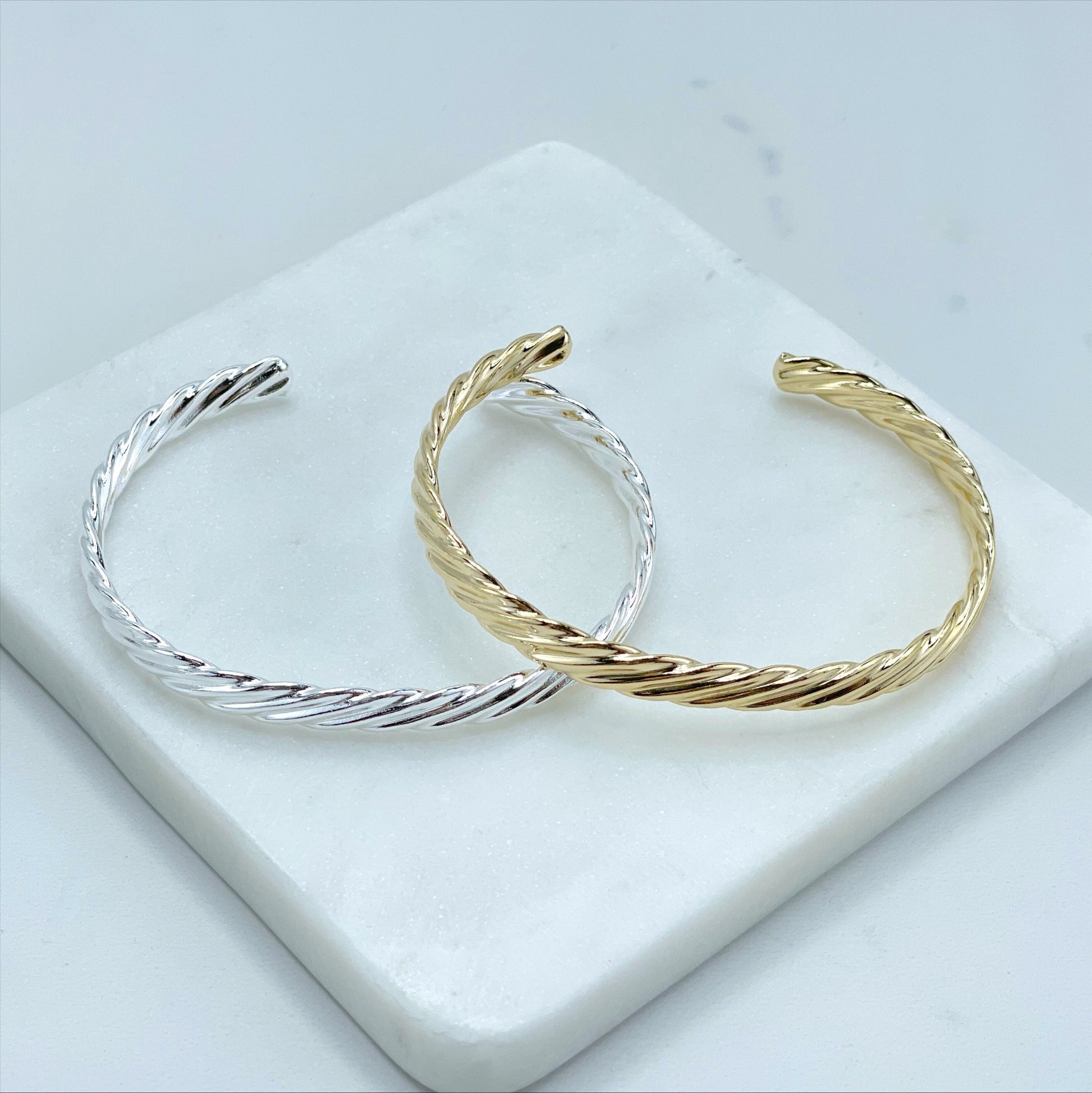 18k Silver Filled or Gold Filled,Texturized Cuff Bracelet, Wholesale Jewelry Making Supplies