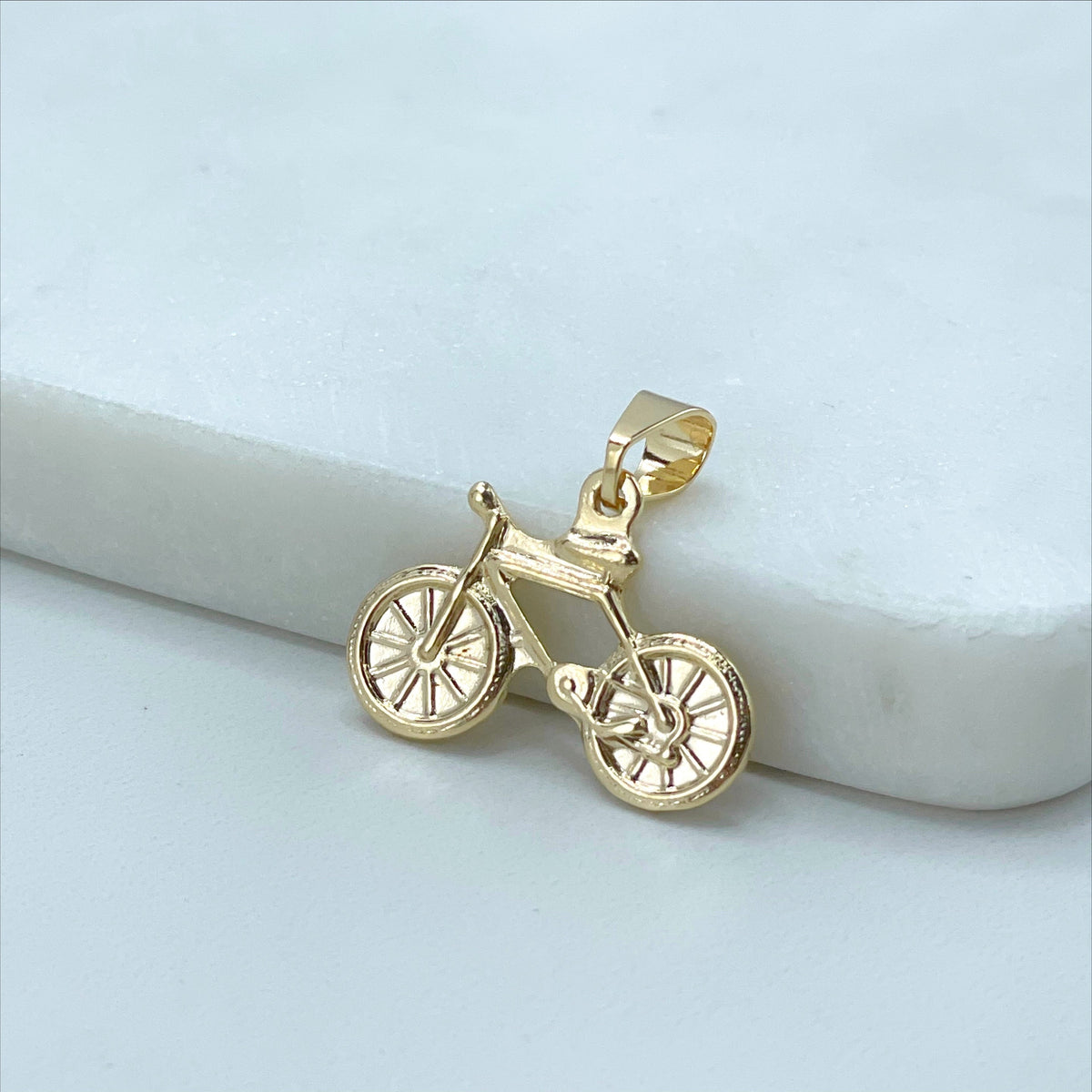 18k Gold Filled Bicycle Style Charms Pendant Wholesale Jewelry Making Supplies