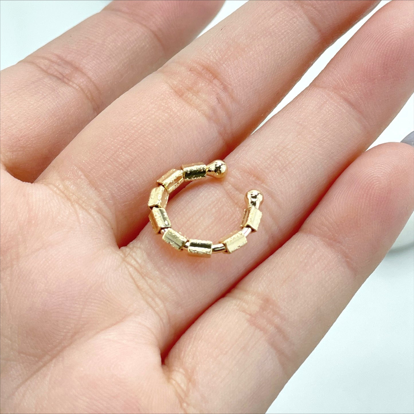 18k Gold Filled Dainty Minimalist Tiny Ear Huggies' Cuff Earring Wholesale Jewelry Supplies