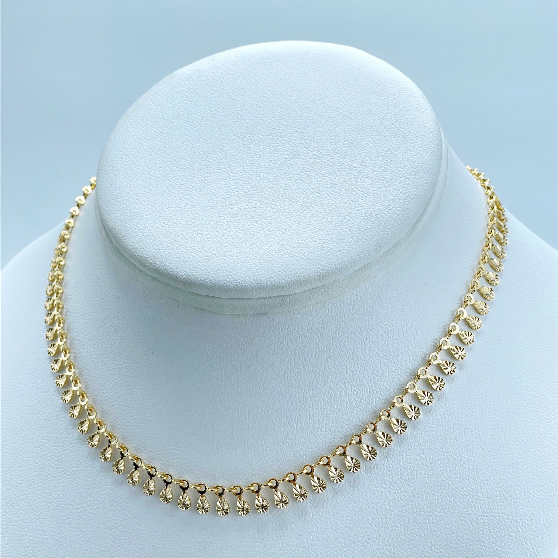 18k Gold Filled 7mm Teardrop Choker, Necklace Wholesale Jewelry Supplies