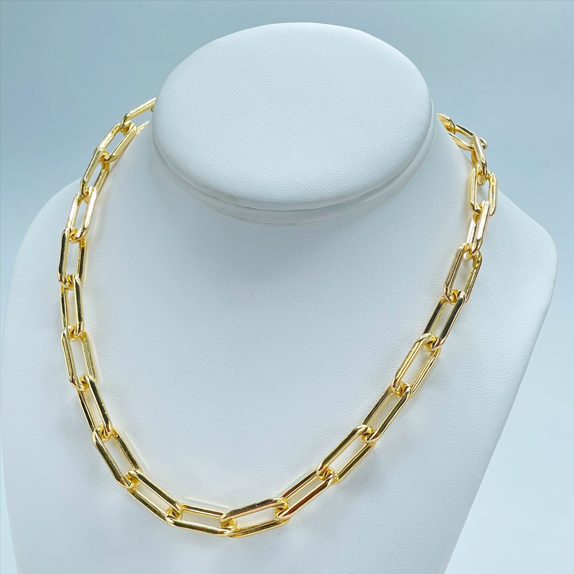 18k Gold Filled 9mm PaperClip Link Chains  Wholesale Jewelry Supplies