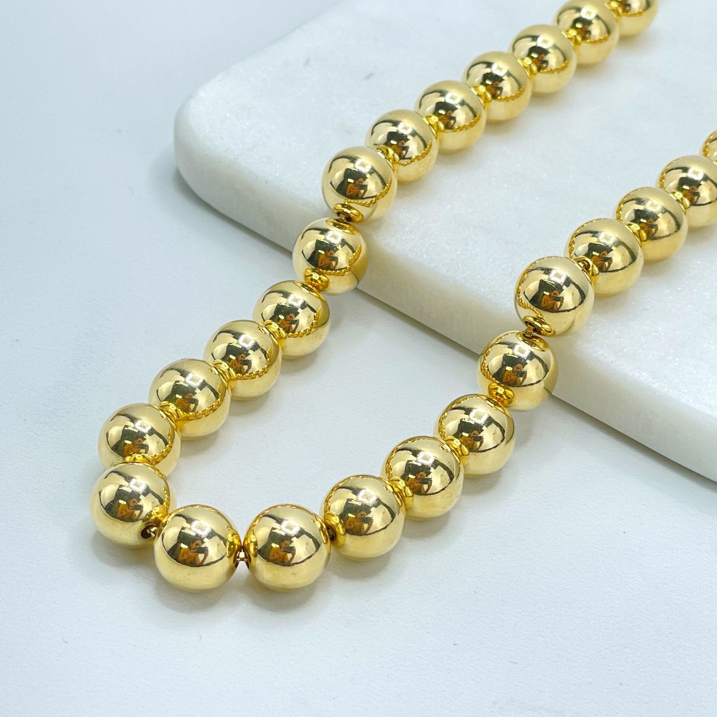 18k Gold Filled 1mm Box Chain, 16 inches Beaded Necklace Wholesale Jewelry Supplies
