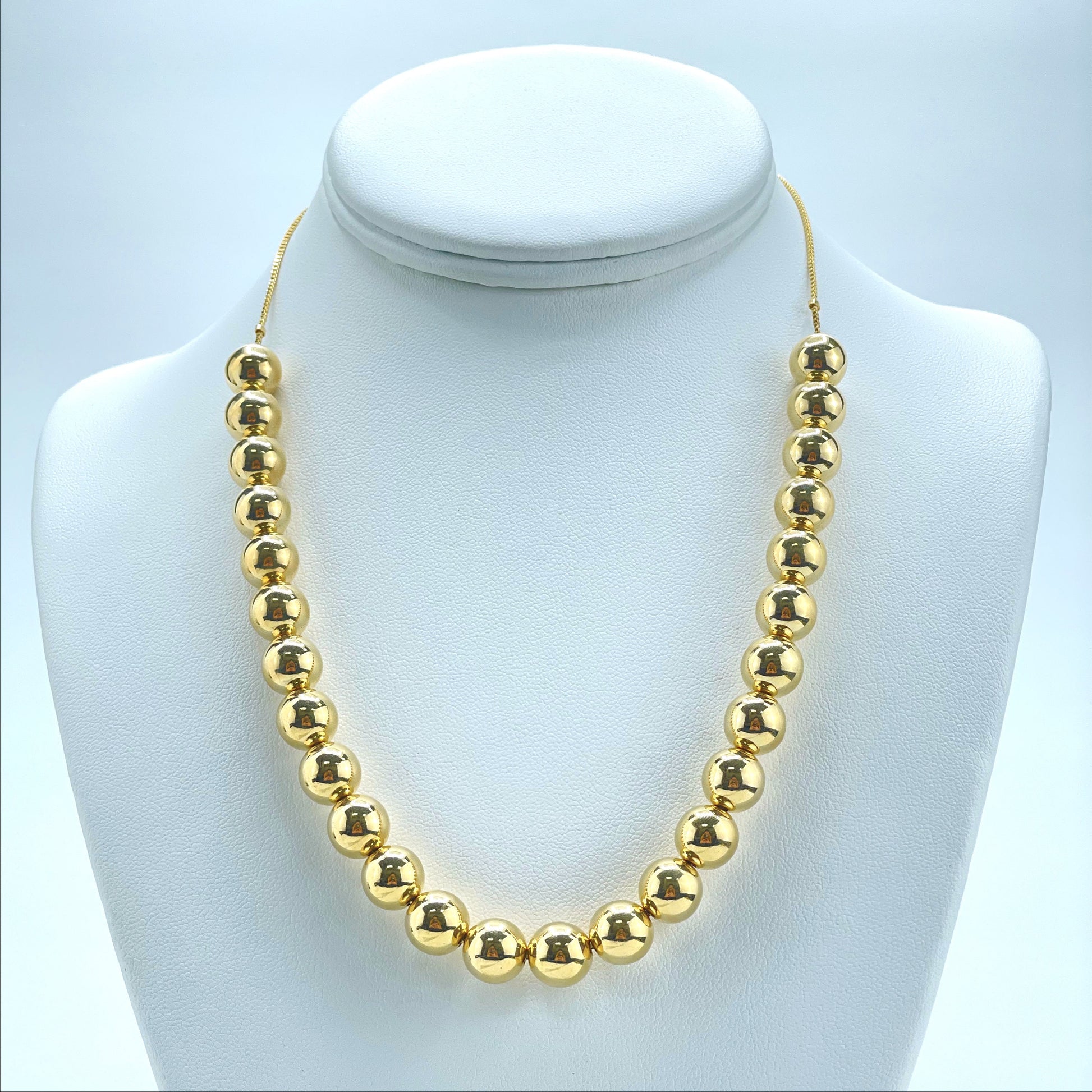 18k Gold Filled 1mm Box Chain, 16 inches Beaded Necklace Wholesale Jewelry Supplies