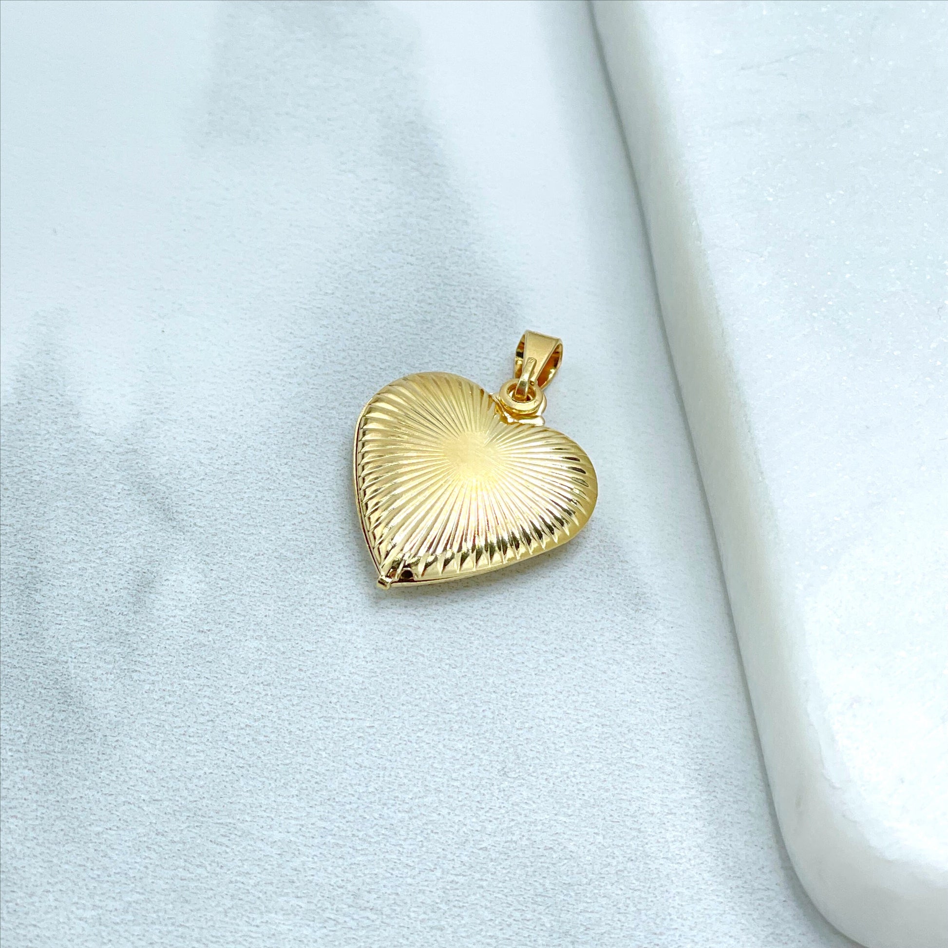 18k Gold Filled Lucky Hamsa Hand, heart Shape Charm Pendant Wholesale Jewelry Making Supplies