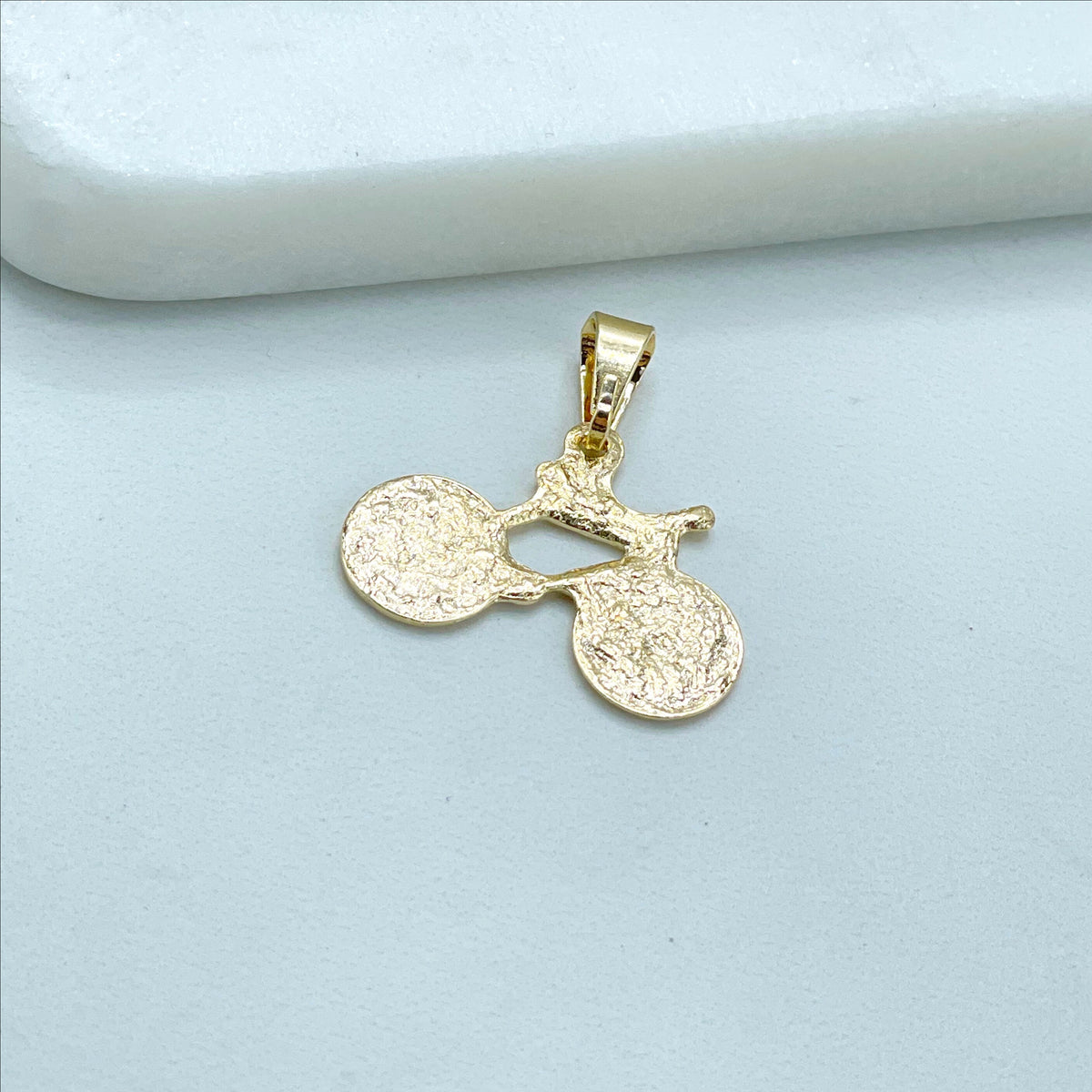 18k Gold Filled Bicycle Style Charms Pendant Wholesale Jewelry Making Supplies