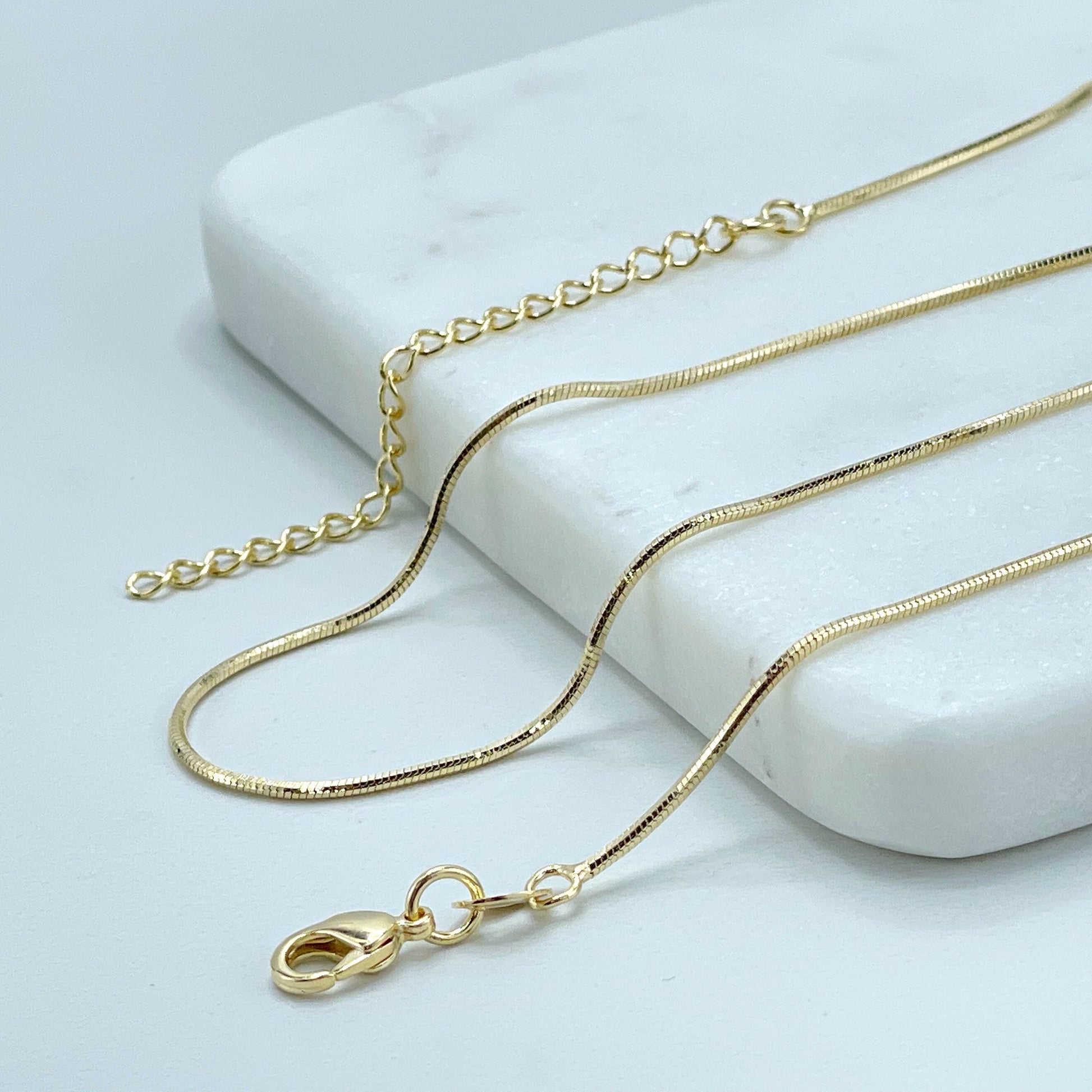 14k Gold Filled 1mm Necklace Extender Chain 1, 2, 3